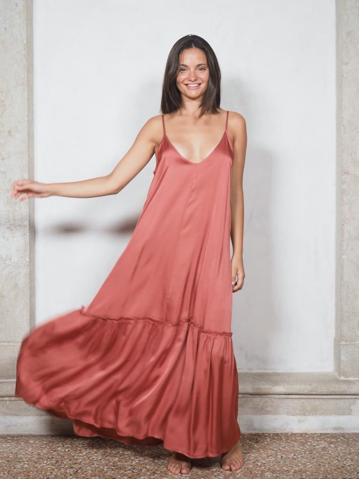 Abito Sottoveste Con Balza