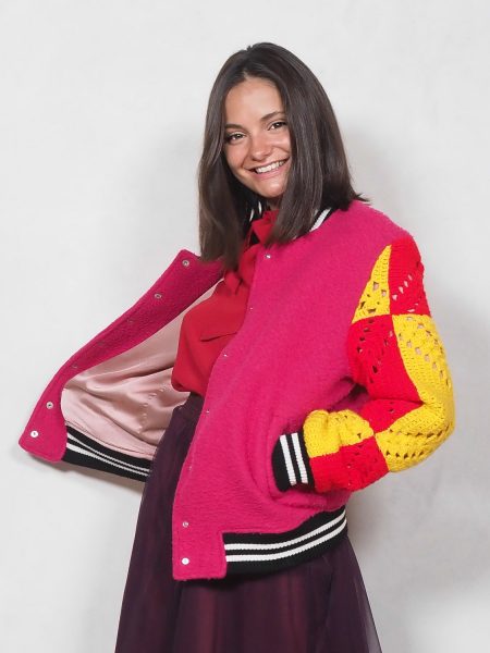 Bomber Con Maniche Crochet