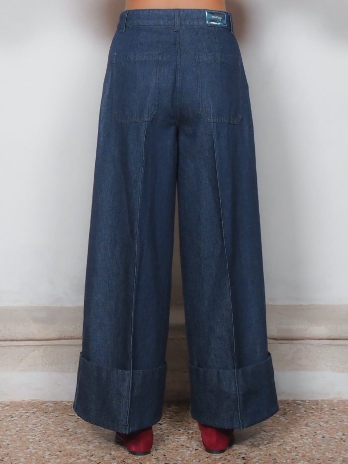 Jeans Culotte con Balza Alta