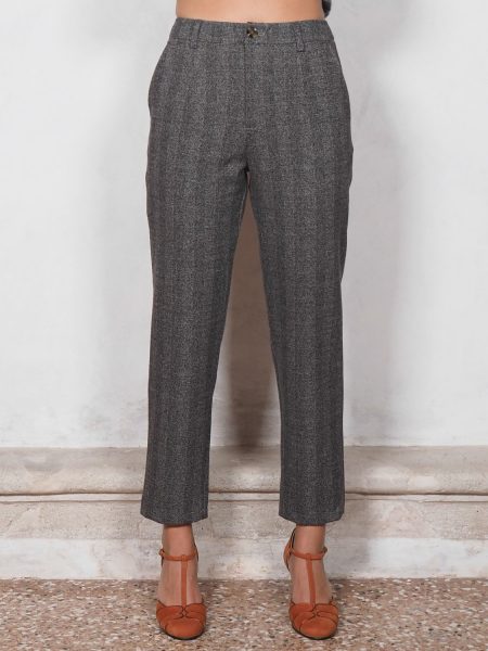 Pantalone Slim Spina di Pesce