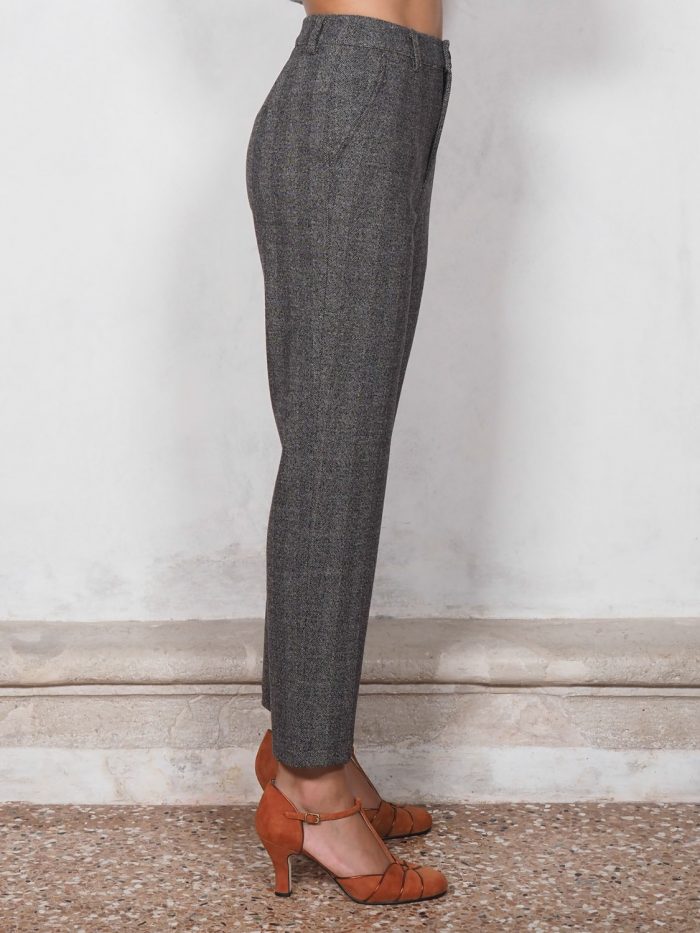 Pantalone Slim Spina di Pesce