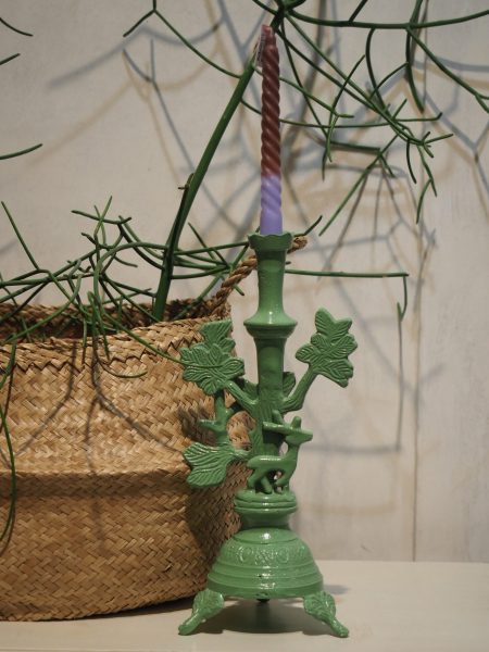 Candelabro In Metallo Con Cervo