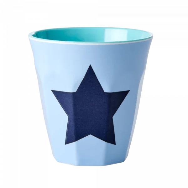 Bicchiere fantasia star blu - Rice