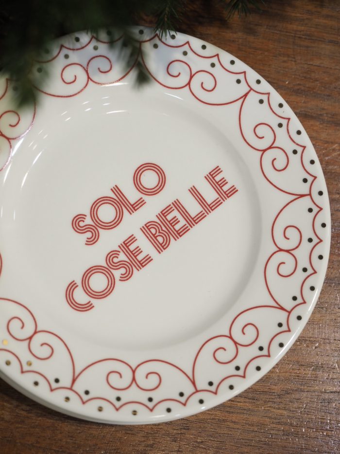 Piatto Porcellana Solocosebelle Rosso Diametro 16 Cm