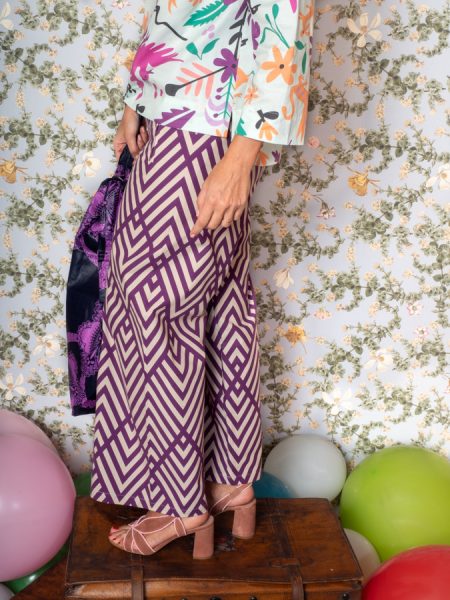 Pantalone bojan in tessuto kanga - Niū