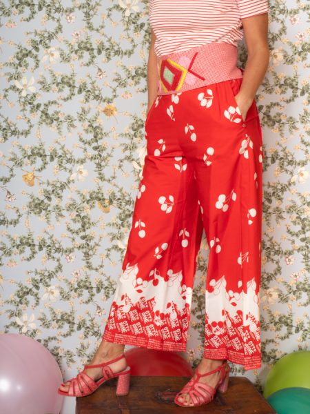 Pantalone cropped ciliegia - Ottod'Ame