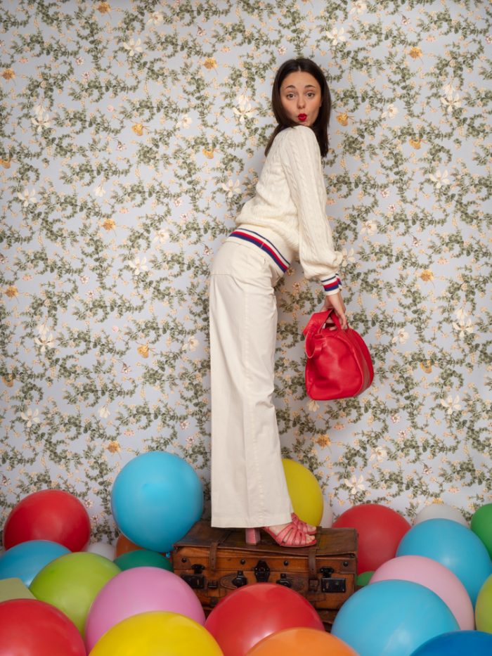Pantalone palazzo in cotone - Dixie