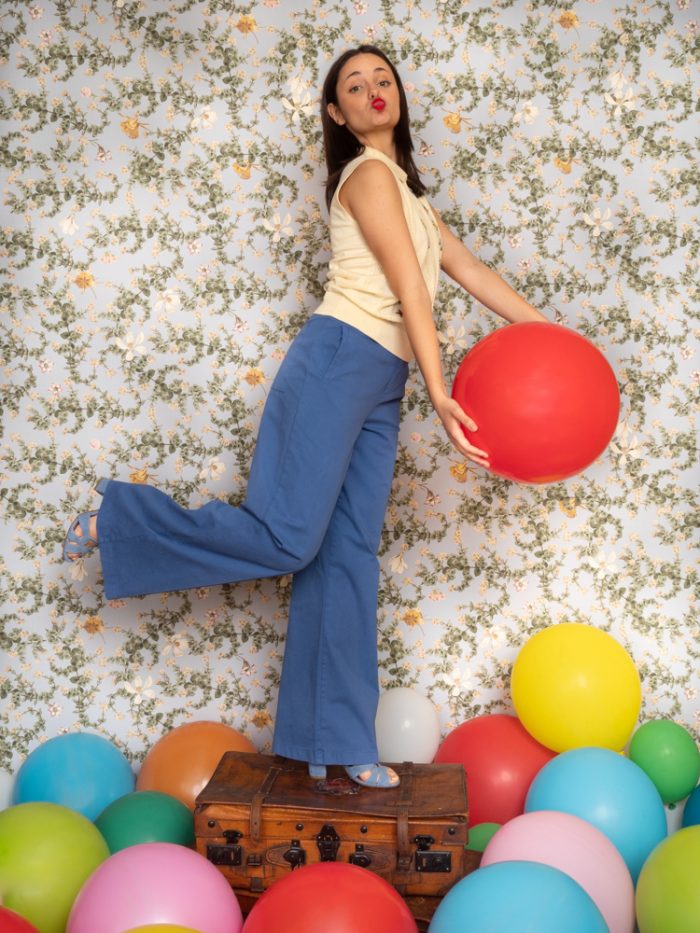 Pantalone palazzo in cotone - Dixie