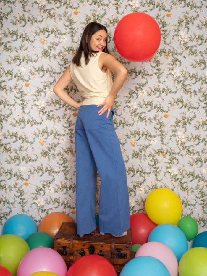 Pantalone palazzo in cotone - Dixie