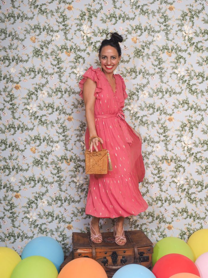 Abito in chiffon con gocce dorate - Suncoo