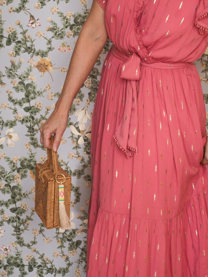 Abito in chiffon con gocce dorate - Suncoo