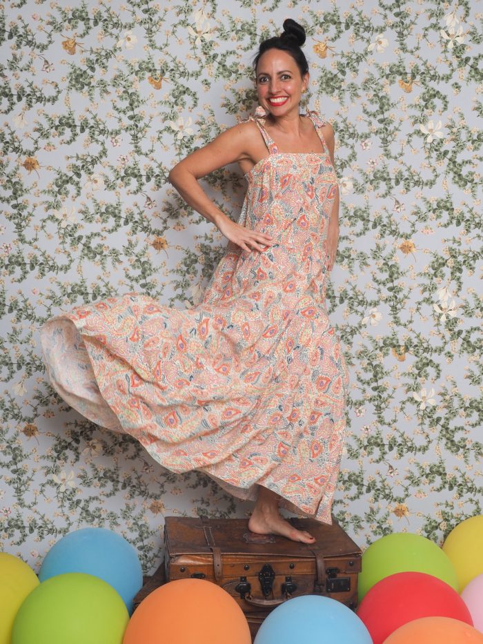 Abito lungo in fantasia paisley - Frnch