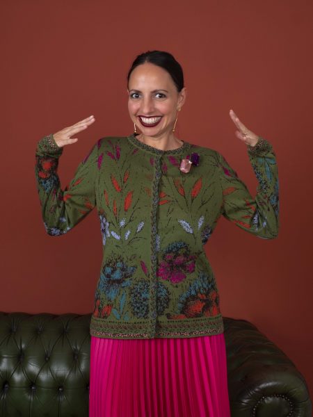 Cardigan Jaquard in Fantasia - Ivko