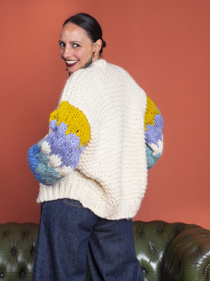 Giacca Tricot con Manica a Colori - Frnch