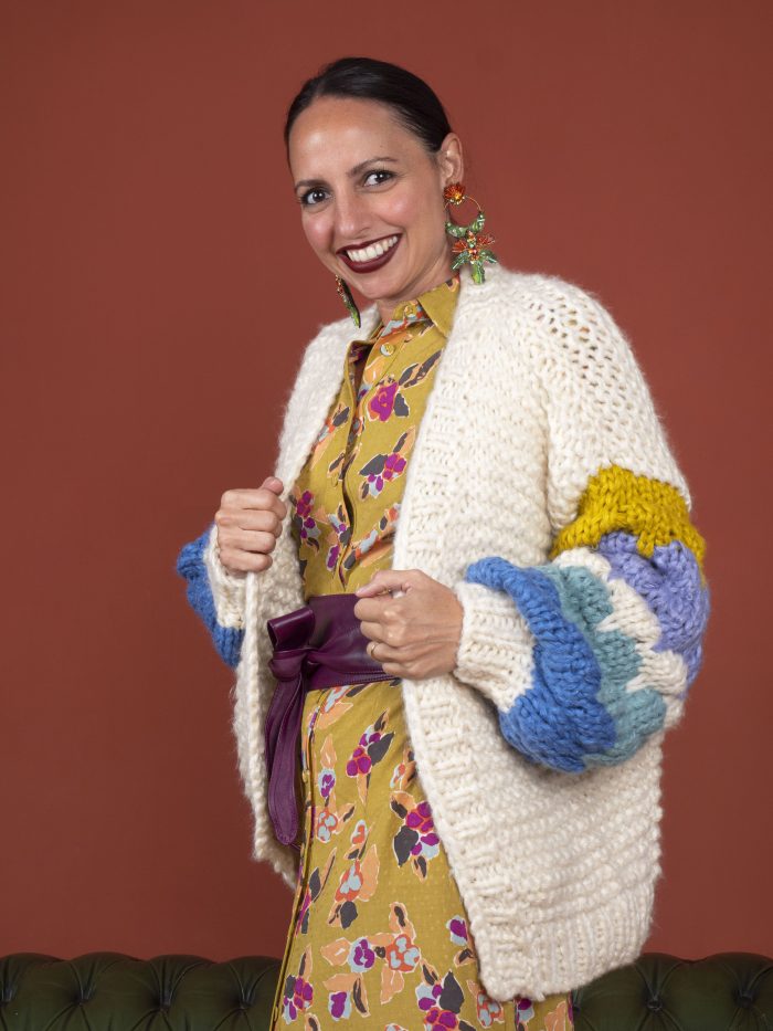 Giacca Tricot con Manica a Colori - Frnch