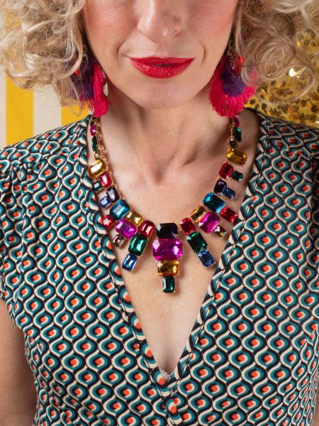 Collana A Catena Con Pietre Colorate - Dixie