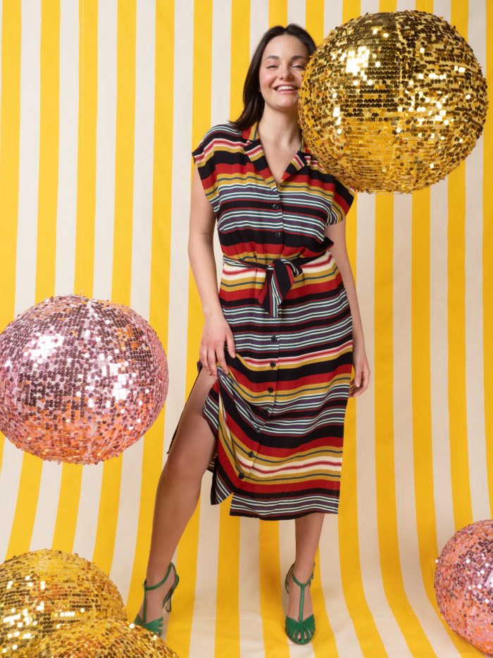 Abito Irene Senza Maniche In Fantasia Maxim Stripe - King Louie