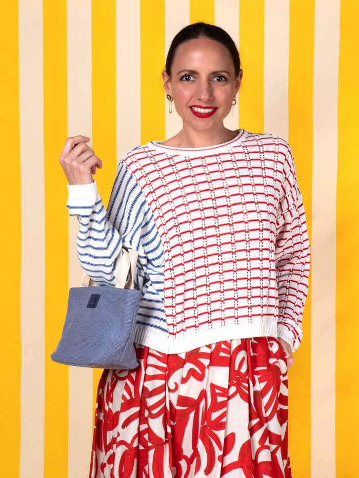 Maglia Tricot A Righe  Patchwork - Solotre