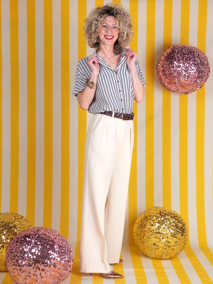Camicia A Manica Corta In Fantasia Half Dots - Nice Things