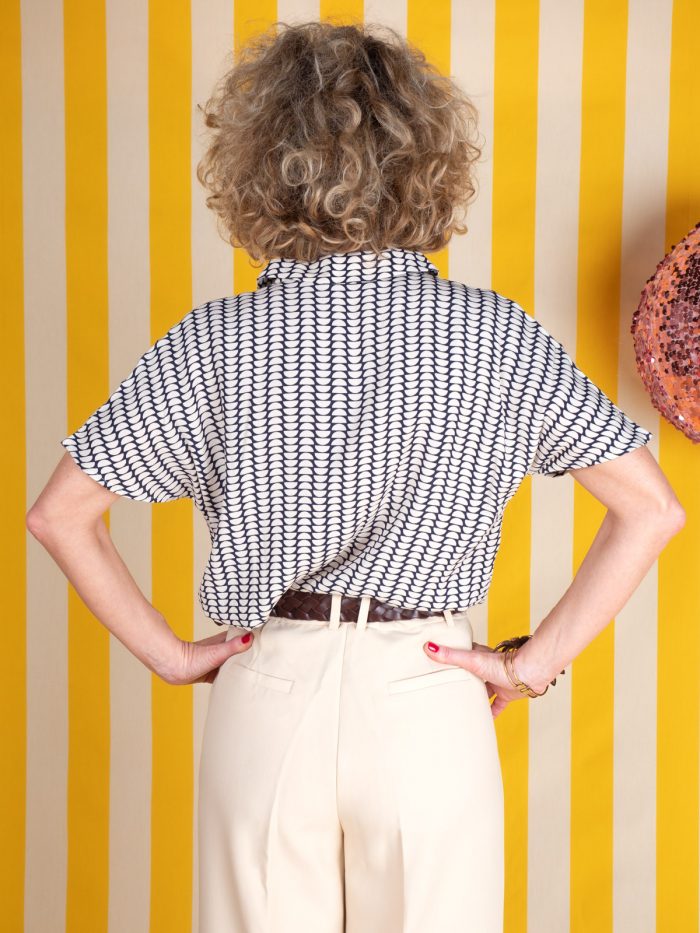 Camicia A Manica Corta In Fantasia Half Dots - Nice Things