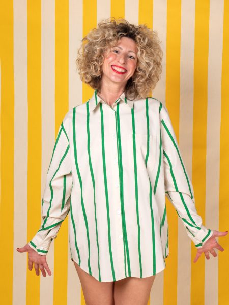 Camicia A Righe Over a Manica Lunga - Frnch