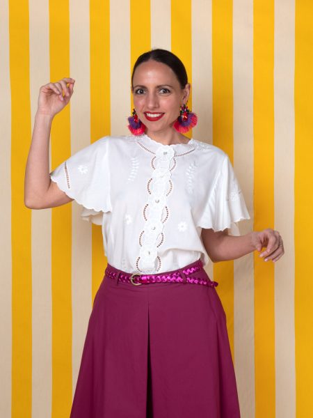 Camicia Ricamata A Manica Corta - Meisie