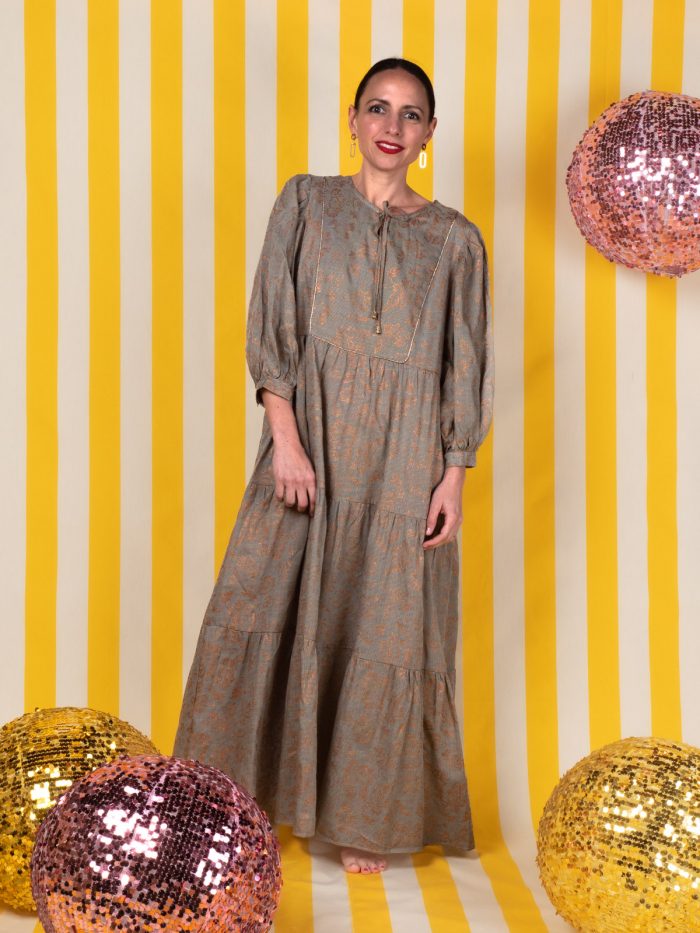 Abito Bohemien In Fantasia E Lurex - Meisie