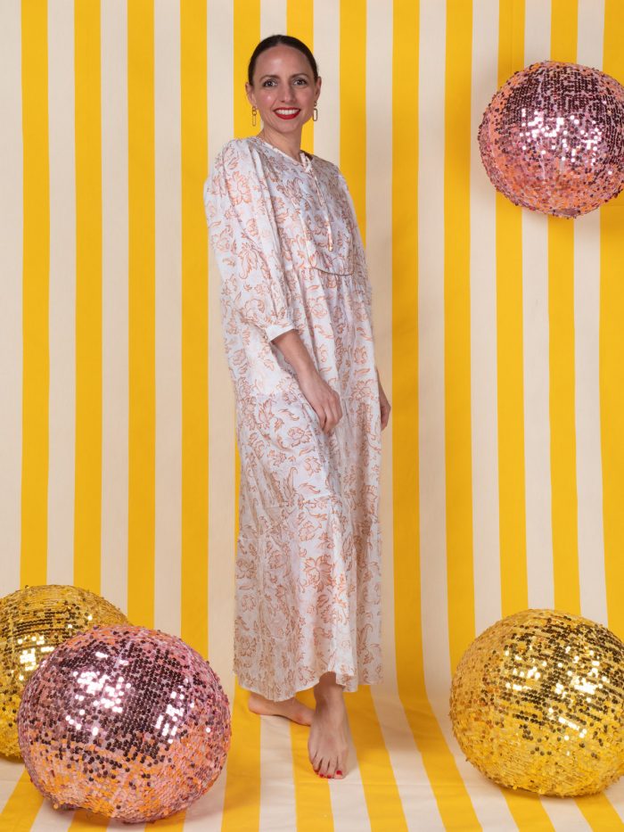 Abito Bohemien A Fiori E Lurex - Meisie