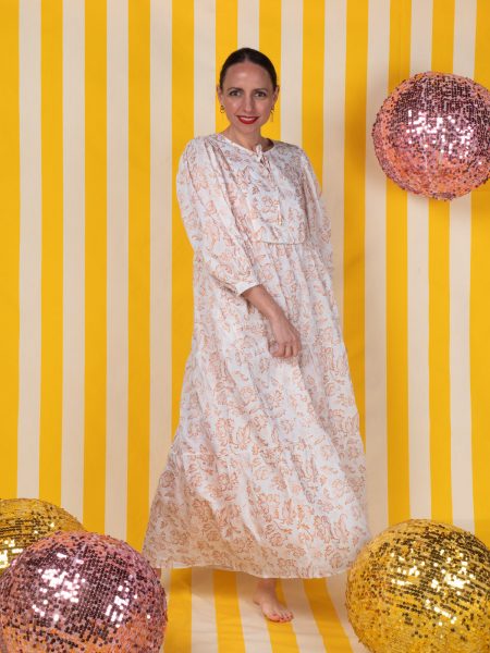 Abito Bohemien A Fiori E Lurex - Meisie