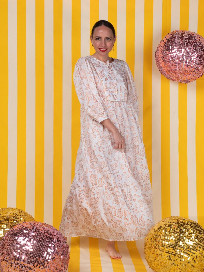 Abito Bohemien A Fiori E Lurex - Meisie