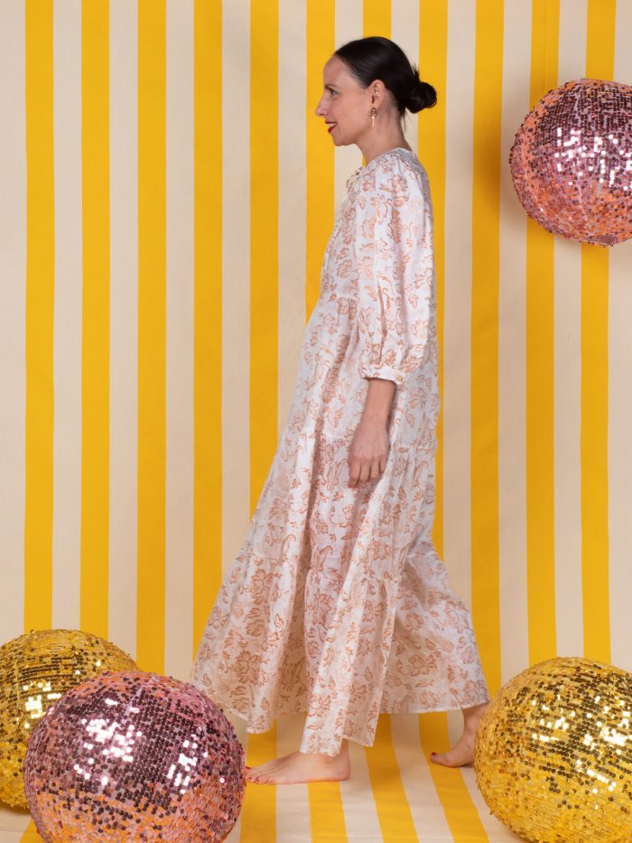 Abito Bohemien A Fiori E Lurex - Meisie