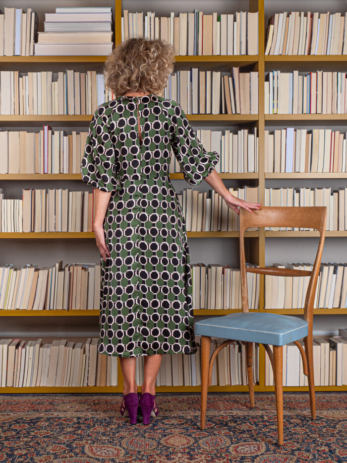 Abito Drape In Fantasia Geometrica - Traffic People