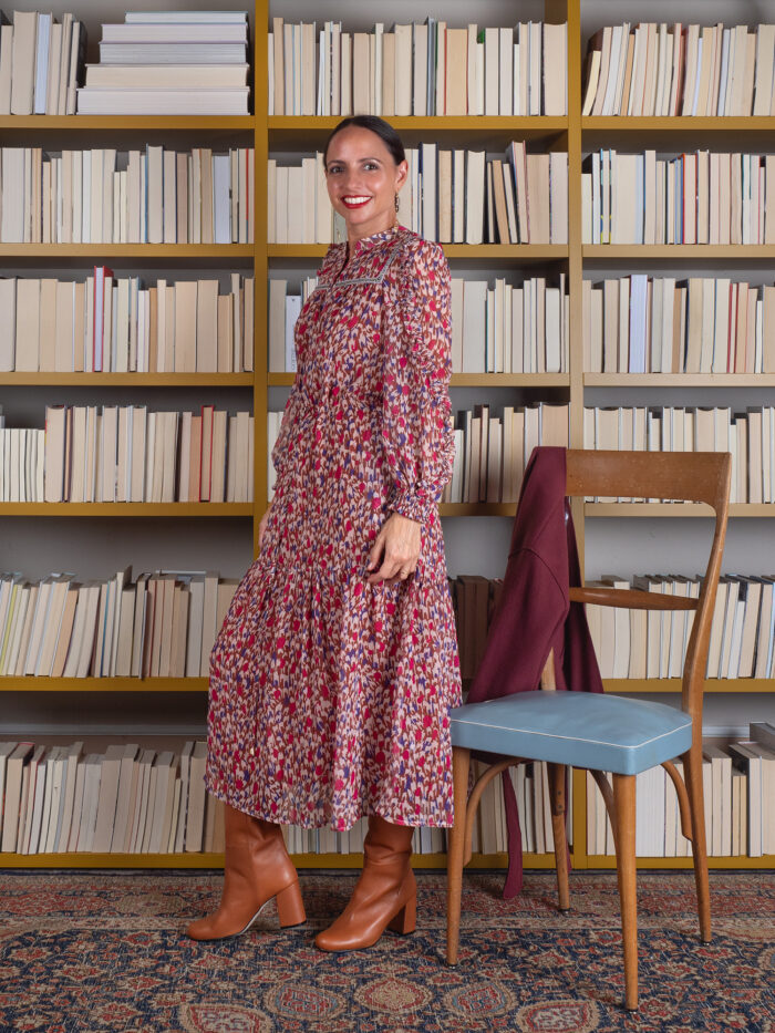 Abito In Chiffon Stampato - Meisie