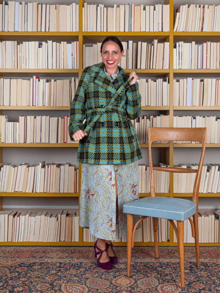 Cappotto Corto Maura In Fantasia Muller Check - King Louie