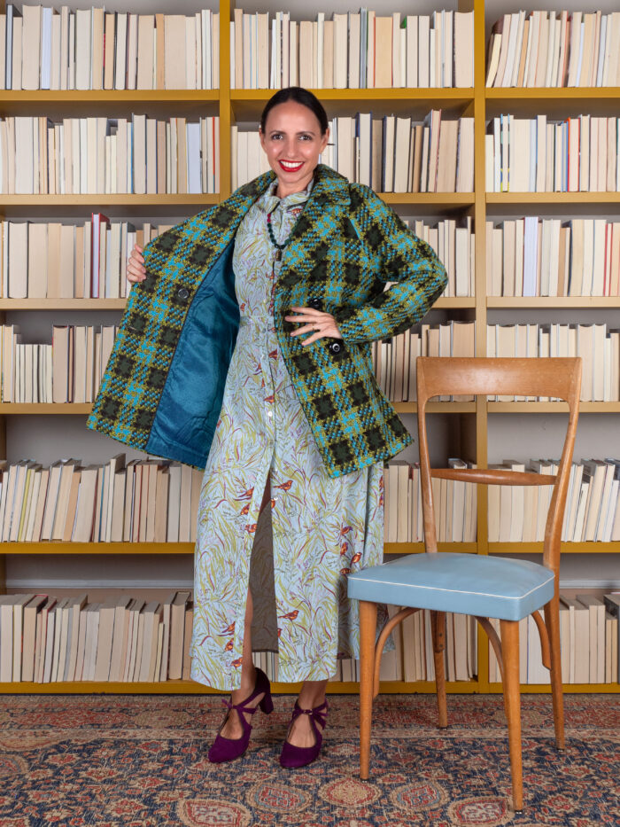 Cappotto Corto Maura In Fantasia Muller Check - King Louie