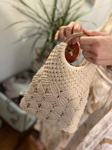Knot Bag Con Manici In Legno - Nice Things