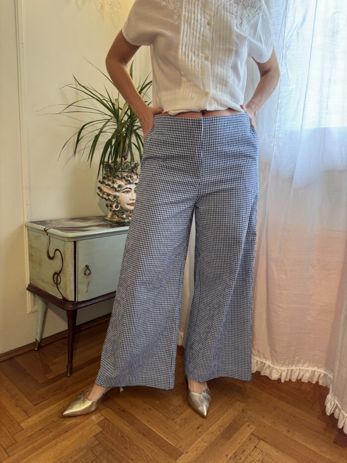 Pantalone Cropped In Vichy - Ottod’Ame