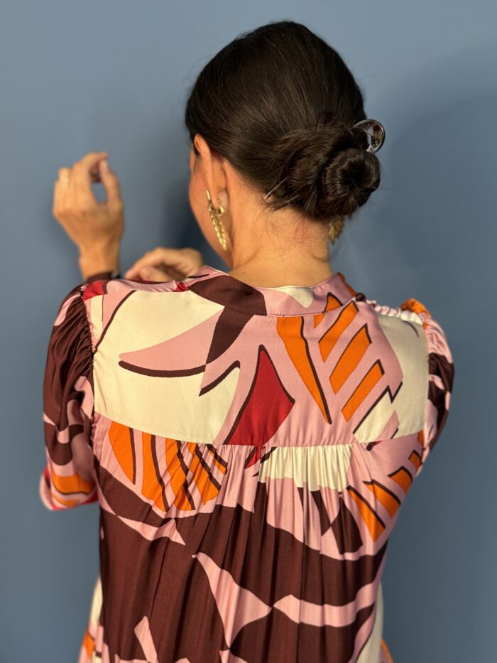 Abito Midi Clea In Fantasia - Suncoo