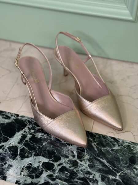 SCARPA SILVIA IN LAMINATO LISCIO ROSA - CHEVILLE