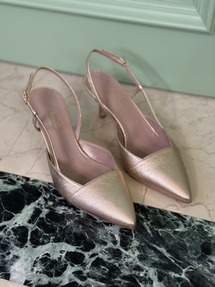 SCARPA SILVIA IN LAMINATO LISCIO ROSA - CHEVILLE