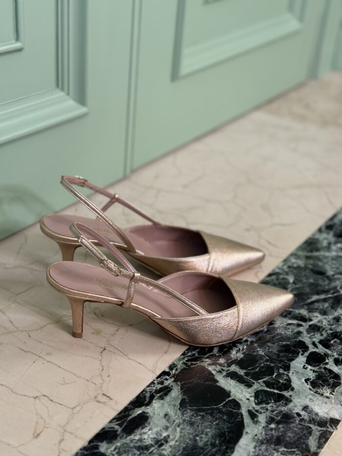 SCARPA SILVIA IN LAMINATO LISCIO ROSA - CHEVILLE