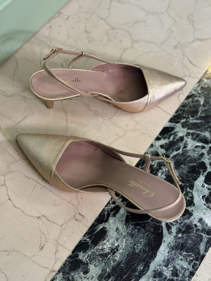 SCARPA SILVIA IN LAMINATO LISCIO ROSA - CHEVILLE