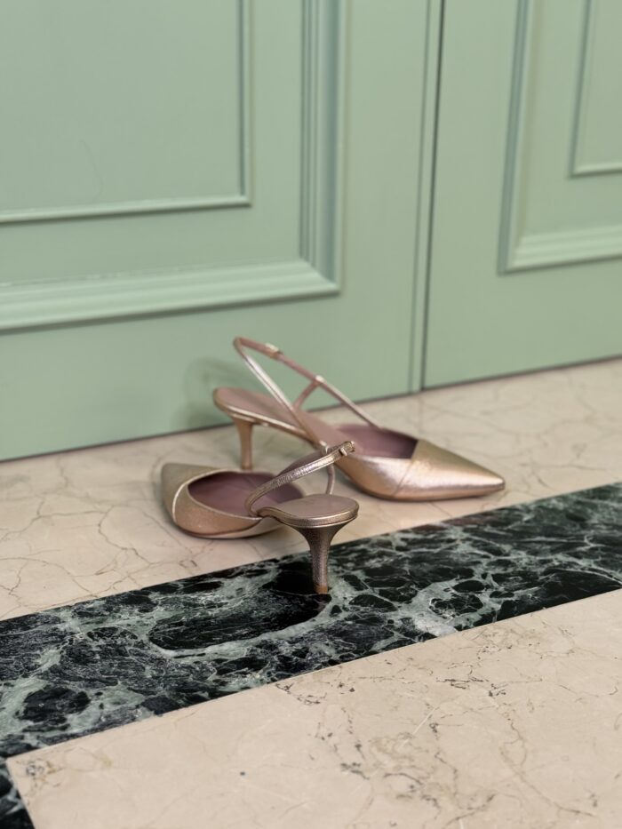 SCARPA SILVIA IN LAMINATO LISCIO ROSA - CHEVILLE