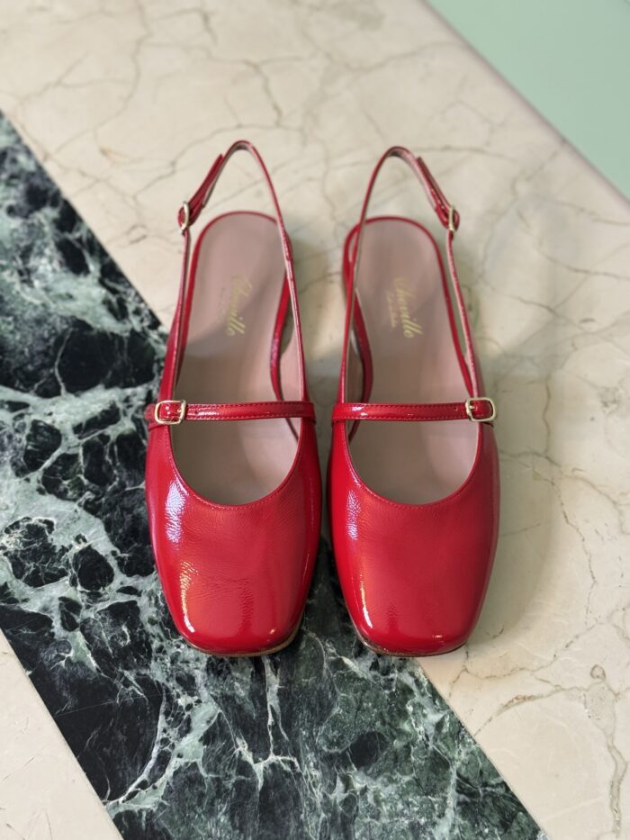 SCARPA BALLERINA SLINGBACK ESTER IN NAPLAK - CHEVILLE