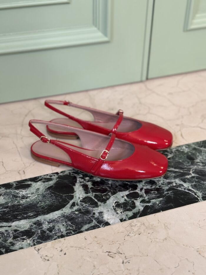 SCARPA BALLERINA SLINGBACK ESTER IN NAPLAK - CHEVILLE
