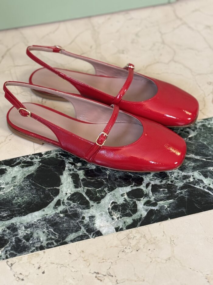SCARPA BALLERINA SLINGBACK ESTER IN NAPLAK - CHEVILLE