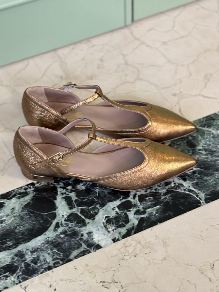 SCARPA BASSA MELODY IN LAMINATO BRONZO - CHEVILLE