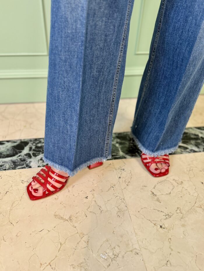 JEANS PALAZZO CON ORLO FRANGE - DIXIE