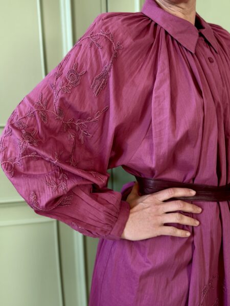 Abito Midi In Cotone Ricamato - Dixie