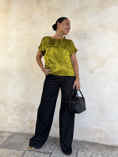 JEANS PALAZZO A VITA ALTA - DIXIE